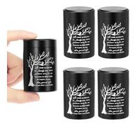 4Pcs Small Urns, Mini Cremation Human Ashes Holder, Aluminum Alloy Memorial Keepsake Ash Funeral Urn for Human or Pet Ashes(Style 1)