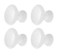 4pcs Small White Abs Roman Style Planter Container for Succulent Plant