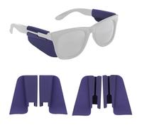 4pcs Smart Glasses Side Shields for Ray-Ban Meta Wayfarer/Skyler, Silicone Slip-Resistant Anti Safety Smart Glasses Eyeglasses Sunglasses Accessories Lightweight & Comfort for Wearing (Dark Blue)