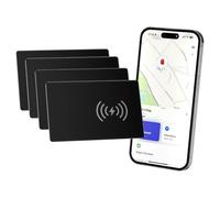 4pcs Smart Tracker Wallet Card Air Tags Finder Keys and Item Locator for Luggage, Bags and Passport(Only iOS)