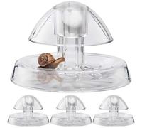 4PCS Snail Trap 2.36x2.36in, Clear White Plastic Aquarium Snail Catch Box for Fish Tanks, Freshwater Aquariums & Pond Accessories