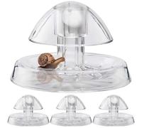 4Pcs Snail Trap 2.36x2.36in Clear White Plastic Aquarium Snail Trap Catch Box for Aquarium Fish Tank Accessories