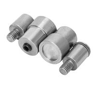 4PCS Snap Button Die Set, Silver Snap Fasteners Button Die, 12mm/15mm/21.5mm/21.5mm Stainless Steel Buttons Hand Press Accessories Replacement Kit for 651/633/831