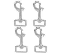 4PCS Snap Hook Square Ring Single Head Pet Buckle Stainless Steel for Wallet Backpack (Lahm)