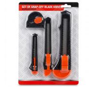 4Pcs Snap-Off Blade Utility Set, Retractable Box Cutter Stanley Style Cutting Tools For Diy, Home, Office & Packaging
