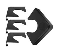 4pcs Snooker Table Hardware Metal Corner Guard Plate, Black Resin | Quick Installation, Enhances Stability, Opening Diameter 8.5cm and Max Width 11.5cm, Curtain Pole Brackets 30mm
