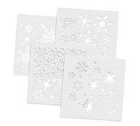 4pcs Snowflake Painting Stencil Set for Drawing and Lettering