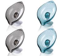 4PCS Soap Dish with Drainage, Soap Holder, Soap Dish for Bathroom Sink Counter Self Draining Modern Design White with for Gifts