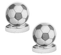 4pcs Soccer Compressed Wood Pulp Sponges, Durable Football Inspired Sponges, Soccer Gift, Fun and Quirky Kitchen Accessory for Kitchen Washing Up Dishes Bathroom Cleaning Items