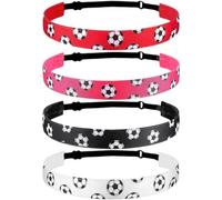 4pcs Soccer Headbands Elastic Head Band Adjustable Football Hair Band Stretch Elastic Athletic Headband Hair Accessories
