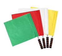 4Pcs Soccer Referee Flags Volleyball Flags with Comfort Handle Perfect for Track Field Events