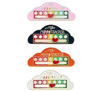 4PCS Social Battery Slider Pin,Social Battery Enamel Pins,Interactive slider Brooch,Mood Pins 7 Days a W or Backpacks Clothing Hat Bags Scarves, Conventional, Alloy Steel, no gemstone
