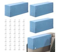 4Pcs Sofa Armrest Cover Elastic Thickened Knitted Jacquard Fabric Wear Resistant Anti Pilling Protector Non Slip Armrest Covers Chairs Armchairs Couches Recliner for Furniture Protector