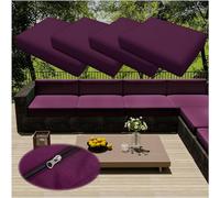 4Pcs Sofa Seat Cushion Cover with Zipper,Outdoor Seat Cushions Waterproof Cushions Chair Seat Removable Cover Pads Cover for Indoor Outdoor Patio Rattan Furniture (TYP-10,50 * 55cm)
