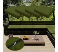 4Pcs Sofa Seat Cushion Cover with Zipper,Outdoor Seat Cushions Waterproof Cushions Chair Seat Removable Cover Pads Cover for Indoor Outdoor Patio Rattan Furniture (TYP-19,50 * 55cm)