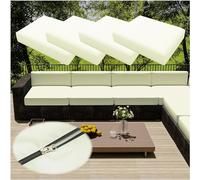 4Pcs Sofa Seat Cushion Cover with Zipper,Outdoor Seat Cushions Waterproof Cushions Chair Seat Removable Cover Pads Cover for Indoor Outdoor Patio Rattan Furniture (TYP-14,60 * 60cm)