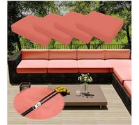 4Pcs Sofa Seat Cushion Cover with Zipper,Outdoor Seat Cushions Waterproof Cushions Chair Seat Removable Cover Pads Cover for Indoor Outdoor Patio Rattan Furniture (TYP-22,65 * 65cm)
