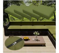 4Pcs Sofa Seat Cushion Cover with Zipper,Outdoor Seat Cushions Waterproof Cushions Chair Seat Removable Cover Pads Cover for Indoor Outdoor Patio Rattan Furniture (TYP-6,50 * 55cm)