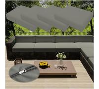 4Pcs Sofa Seat Cushion Cover with Zipper,Outdoor Seat Cushions Waterproof Cushions Chair Seat Removable Cover Pads Cover for Indoor Outdoor Patio Rattan Furniture (TYP-3,65 * 65cm)