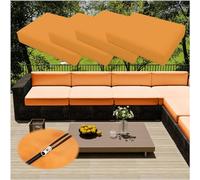 4Pcs Sofa Seat Cushion Cover with Zipper,Outdoor Seat Cushions Waterproof Cushions Chair Seat Removable Cover Pads Cover for Indoor Outdoor Patio Rattan Furniture (TYP-5,60 * 60cm)