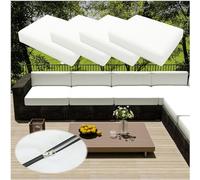 4Pcs Sofa Seat Cushion Cover with Zipper,Outdoor Seat Cushions Waterproof Cushions Chair Seat Removable Cover Pads Cover for Indoor Outdoor Patio Rattan Furniture (TYP-18,65 * 65cm)