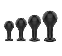 4Pcs Soft and Smooth Silicone Round Ball Anal Plug for Men and Women, Wearable Expansion Base Anal Plug Set