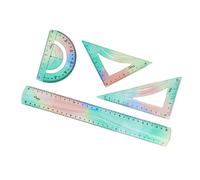 4Pcs Soft Bendable Ruler for School Home Office Ruler Set Shatterproof Straight Colorful Flexible Bendable Measuring