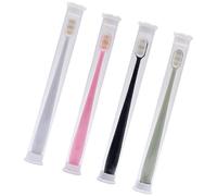 4pcs Soft Bristle Toothbrushes for Home and Travel for Sensitive Teeth and Gums with Color Differentiation Soft Toothbrush