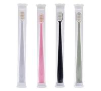 4pcs Soft Bristle Toothbrushes for Home and Travel for Sensitive Teeth and Gums with Color Differentiation Soft Bristle Toothbrush
