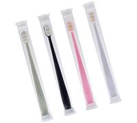 4pcs Soft Bristle Toothbrushes for Home and Travel for Sensitive Teeth and Gums with Color Differentiation Waved Bristle Designs