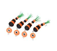 4Pcs Soft Foam Fishing Lure Swimbait Jigs Hook Float Density Foam Swim Baits With 2 Treble Hook Artificial Baits Soft Fishing Lure
