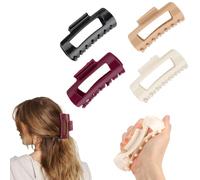4pcs Soft Hair Claw Clip,Flexible Claw Clip,Non Slip Hair Clip,Cozy and Flexible,No easy hurt Scalp,Silicone Hair Clips for Girls Long Thick Hair Strong Hold