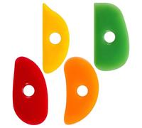 4Pcs Soft Silicone Ribs, 4 Styles Soft Silicone Colorful Pottery Trimming Rib, Practical Ceramic Shaping Clay Tools, Pottery Tools, Clay Sculpting Tools, Suitable for Shapes Sculpting & Trimming