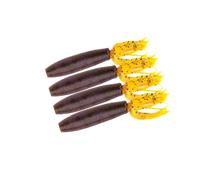 4PCS Soft Swimbait Fishing Lures - Saltwater/Freshwater Worm Bait For Bass, Pike, And More Silicone Yamamoto Fat Ika Custom Baits(A)