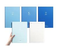 4Pcs Softcover Notebook 80 Pages Wide Lined 7x10Inch College Ruled Journal Thread Binding Notepads For Office School Journal
