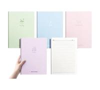 4Pcs Softcover Notebook 80 Pages Wide Lined 7x10Inch College Ruled Journal Thread Binding Notepads For Office School Journal