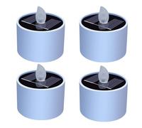 4PCS Solar Candles Outdoor Waterproof, LED Tea Lights, Reusable Flameless Flickering Tealights, Warm White LED Tea Light Candles, Lighting for Patio Lantern Garden Yard Camping Home Decor