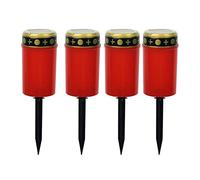 4Pcs Solar Light Outdoor Grave Lamp for Cemetery LED Waterproof Mourning Light for Garden Balcony Memorial Gift Memorial Lamp