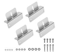 4PCS Solar Panel Mounting Bracket Holder, Aluminum Solar Panel Z Brackets Roof Solar Panel Brackets with Nuts & Screws for Motorhome, RV, Boat, Wall, Yacht and Other Off Gird Installation Silver