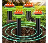 4Pcs Solar Ultrasonic Mole Repeller For Garden Lawn Outdoor