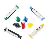 4pcs Solder Resist Ink Includes Green Blue Black Yellow, UV Light Curing Solder Mask Ink BGA PCB Solder Resist Ink, Repair Paint with Pusher and Needle, More Convenient Operation.…