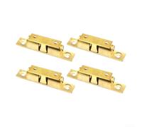 4pcs Solid Copper Cabinet Door Bead Buckle With Adjustable Spring Tension For Wardrobe Drawer And Kitchen Cupboard Latch Repair Gold Tone Finish(XJL-70)