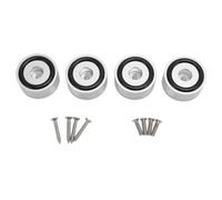 4pcs Speaker Isolation Feet, Aluminum Alloy Vibration Dampers for Speakers Amplifier CD DVD Player Turntable, Anti - Vibration Spikes Pads for HiFi Audio Equipment (Silver)