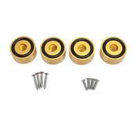 4pcs Speaker Isolation Feet, Aluminum Alloy Vibration Dampers for Speakers Amplifier CD DVD Player Turntable, Anti - Vibration Spikes Pads for HiFi Audio Equipment (Gold)