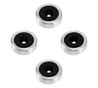 4pcs Speaker Isolation Feet Pads 30x11cm Aluminum Alloy Rubber | Anti Vibration, Shock Absorption, Detachable Ring, Raise Amplifier Height, Protect Audio Speaker