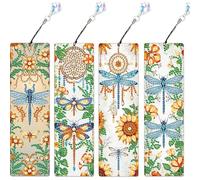 4Pcs Special Shape Dragonfly 5D DIY Bookmark for Book Lovers (SQY060)