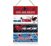 4Pcs Spider Motivational Wall Art Pictures, Positive Affirmations Poster for Office Classroom Kids Room Bedroom Decor, Gifts for Women Man