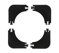 4PCS Splicing Dartboard Wall Protector, Black Square Dart Board Wall Protector for 45cm, Detachable Dartboard Surrounding Pad for Home & Office