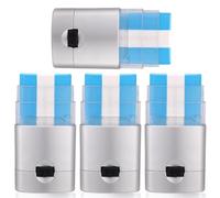 4pcs Sports Face Paint Stick, Safe Glare Blendable 3 Color Eye Face Paint for Football Soccer Softball Baseball Sports Theme Makeup for Adults Athletes Players (Blue White Blue)