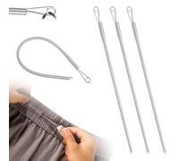 4pcs Spring Drawstring Threader Tool, Steel Elastic Drawstring Puller for Sewing Metal Loop Turner Multipurpose Hoodie String Rope Threader for Jackets Hoodies Pants Shorts